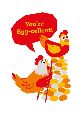 A pair of chickens (E-card)